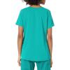 WonderWink Women’s Mock Wrap Scrub Top(Teal Blue)