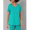 WonderWink Women’s Mock Wrap Scrub Top(Teal Blue)