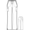 WonderWink Women’s Moderate Flare Leg Cargo Pant(Caribbean)