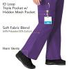 WonderWink Women’s Moderate Flare Leg Cargo Pant(Eggplant)