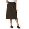 WonderWink Women’s Plus-Size Wonderwork Plus Pull-on Cargo Scrub Skirt(Chocolate)