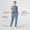 WonderWink Womens Renew Women’s Jogger Scrub Pant(Elemental Blue)