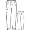 WonderWink Womens Renew Women’s Jogger Scrub Pant(Pewter)