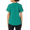 WonderWink Womens Renew Women’s Zip Accent Scrub Top(Hunter)