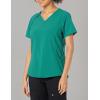 WonderWink Womens Renew Women’s Zip Accent Scrub Top(Hunter)
