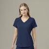 WonderWink Womens Renew Women’s Zip Accent Scrub Top(Navy)