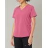 WonderWink Womens Renew Women’s Zip Accent Scrub Top(Rosebud)