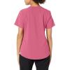 WonderWink Womens Renew Women’s Zip Accent Scrub Top(Rosebud)
