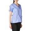 WonderWink Women’s Scrubs Charlie 5 Pocket Y-Neck Wrap Top(Ceil Blue)