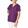 WonderWink Women’s Scrubs Charlie 5 Pocket Y-Neck Wrap Top(Grape)