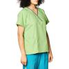 WonderWink Women’s Scrubs Charlie 5 Pocket Y-Neck Wrap Top(Green Apple)