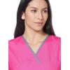 WonderWink Women’s Scrubs Charlie 5 Pocket Y-Neck Wrap Top(Hot Pink)