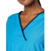 WonderWink Women’s Scrubs Charlie 5 Pocket Y-Neck Wrap Top(Malibu Blue)