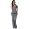 WonderWink Women’s Scrubs Charlie 5 Pocket Y-Neck Wrap Top(Real Teal)