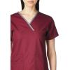 WonderWink Women’s Scrubs Charlie 5 Pocket Y-Neck Wrap Top(Wine)