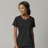 WonderWink Womens Women’s 4 Pocket Notch Neck Scrub Top(Black)