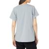 WonderWink Womens Women’s 4 Pocket Notch Neck Scrub Top(Grey)
