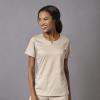 WonderWink Womens Women’s 4 Pocket Notch Neck Scrub Top(Khaki)
