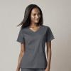 WonderWink Womens Women’s 4 Pocket Wrap Scrub Top(Pewter)