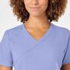 WonderWink Womens Women’s Mock Wrap Scrub Top(Ceil Blue)