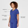 WonderWink Womens Women’s Mock Wrap Scrub Top(Galaxy Blue)