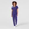 WonderWink Womens Women’s Mock Wrap Scrub Top(Grape)