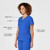 WonderWink Womens Women’s Mock Wrap Scrub Top(Royal)