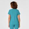 WonderWink Womens Women’s Mock Wrap Scrub Top(Teal Blue)