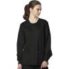 WonderWink womens Snap Front Jacket(Black)