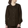 WonderWink womens Snap Front Jacket(Chocolate)