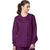 WonderWink womens Snap Front Jacket(Eggplant)