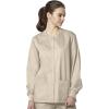 WonderWink womens Snap Front Jacket(Khaki)