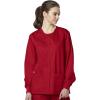 WonderWink womens Snap Front Jacket(Red)