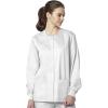 WonderWink womens Snap Front Jacket(White)