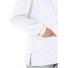 WonderWink womens Snap Front Jacket(White)