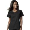 WonderWink Womens Women’s 4 Pocket Wrap Scrub Top(Black)