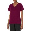 WonderWink Womens Women’s 4 Pocket Wrap Scrub Top(Wine)