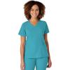 WonderWink Womens Women’s Mock Wrap Scrub Top(Teal Blue)