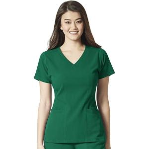 WonderWink Womens Flex Back V-Neck Top(Hunter)
