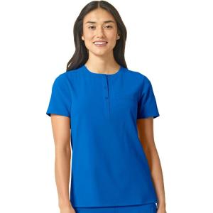 WonderWink Womens Mandarin Collar Tuck-in Top(Royal)