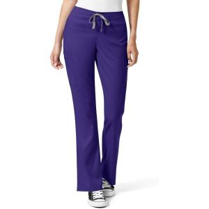 WonderWink Women’s Moderate Flare Leg Cargo Pant(Grape)