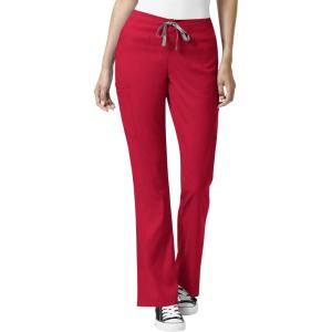 WonderWink Women’s Moderate Flare Leg Cargo Pant(Red)