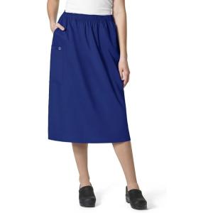 WonderWink Women’s Plus-Size Wonderwork Plus Pull-on Cargo Scrub Skirt(Galaxy Blue)