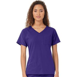 WonderWink Womens Women’s Dolman 3 Pocket Scrub TopMedical Scrubs Shirt(Grape)