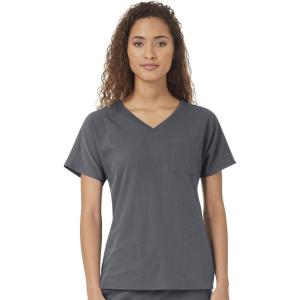 WonderWink Womens Women’s Dolman 3 Pocket Scrub TopMedical Scrubs Shirt(Pewter)