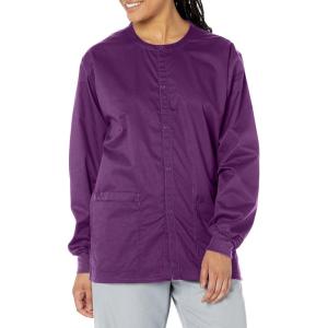 WonderWink womens Snap Front Jacket(Eggplant)