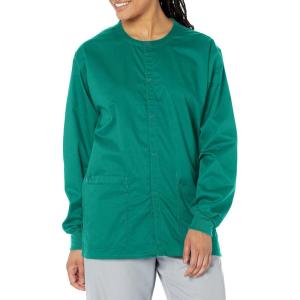 WonderWink womens Snap Front Jacket(Hunter Green)