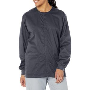 WonderWink womens Snap Front Jacket(Pewter)