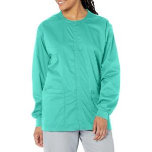 WonderWink womens Snap Front Jacket(Surgical Green)