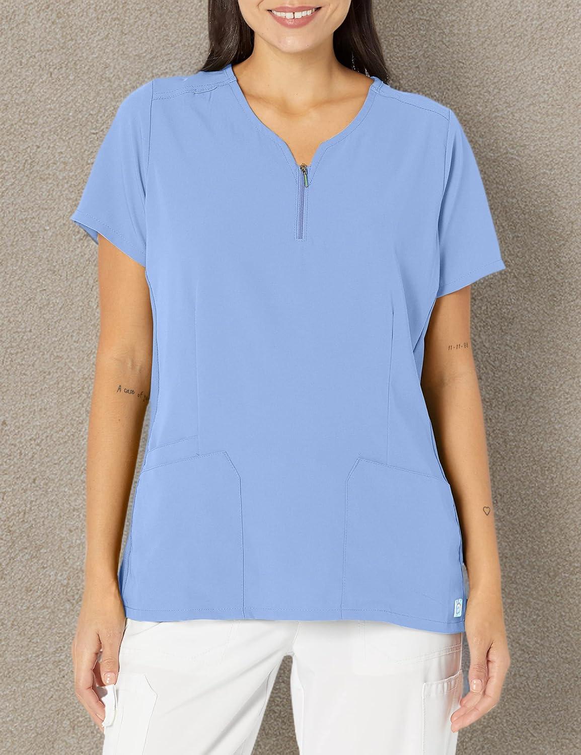 imageWonderWink Mens Uni Moss Grn Simply Soft 3pkt Scrub ShrtCeil Blue